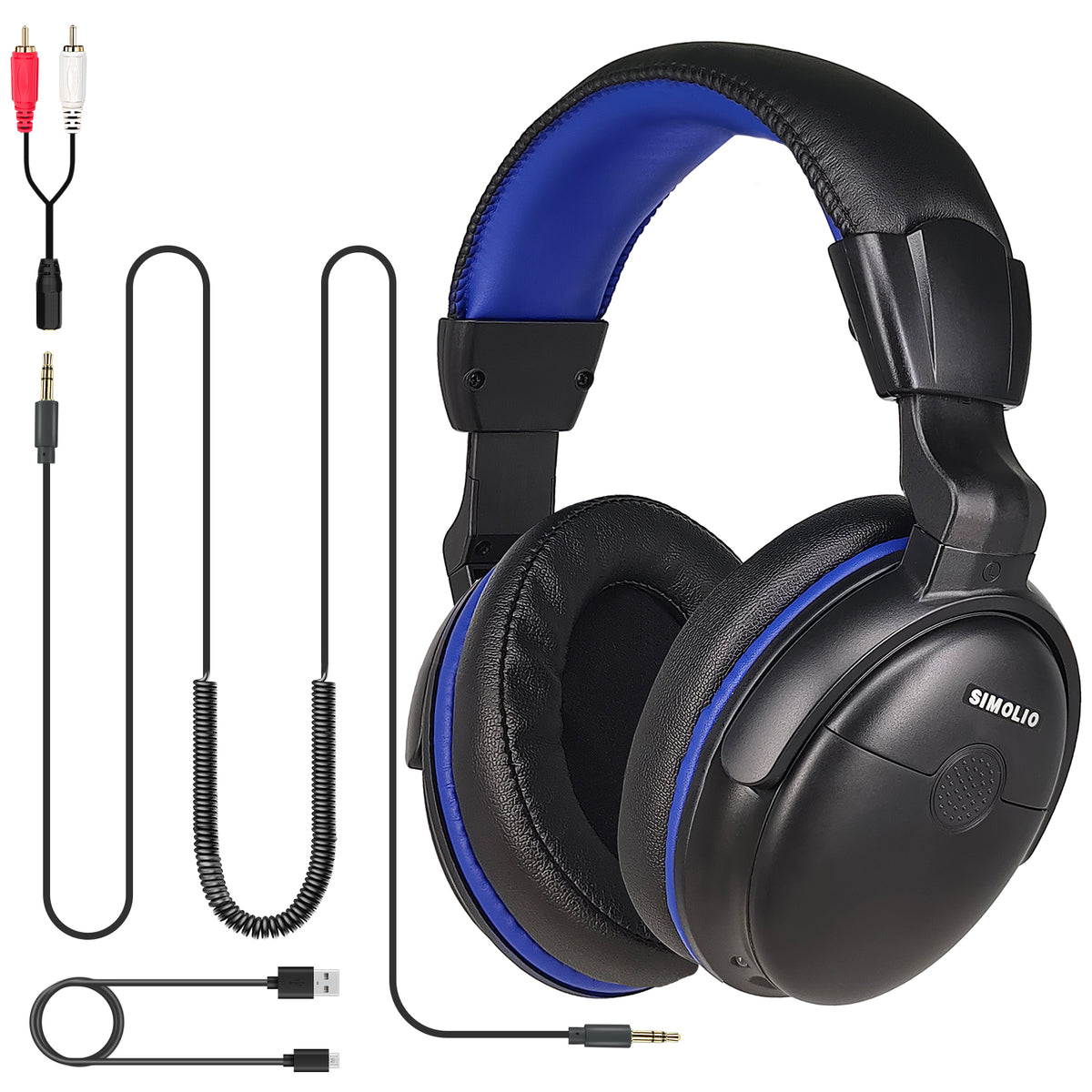 SIMOLIO Long Cord Headphones for TV & PC with Tone Adjustment, Sound  Amplification & Volume Control (SM-905TV)